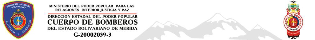 Cabecera - Talento Humano Bomberos Mérida
